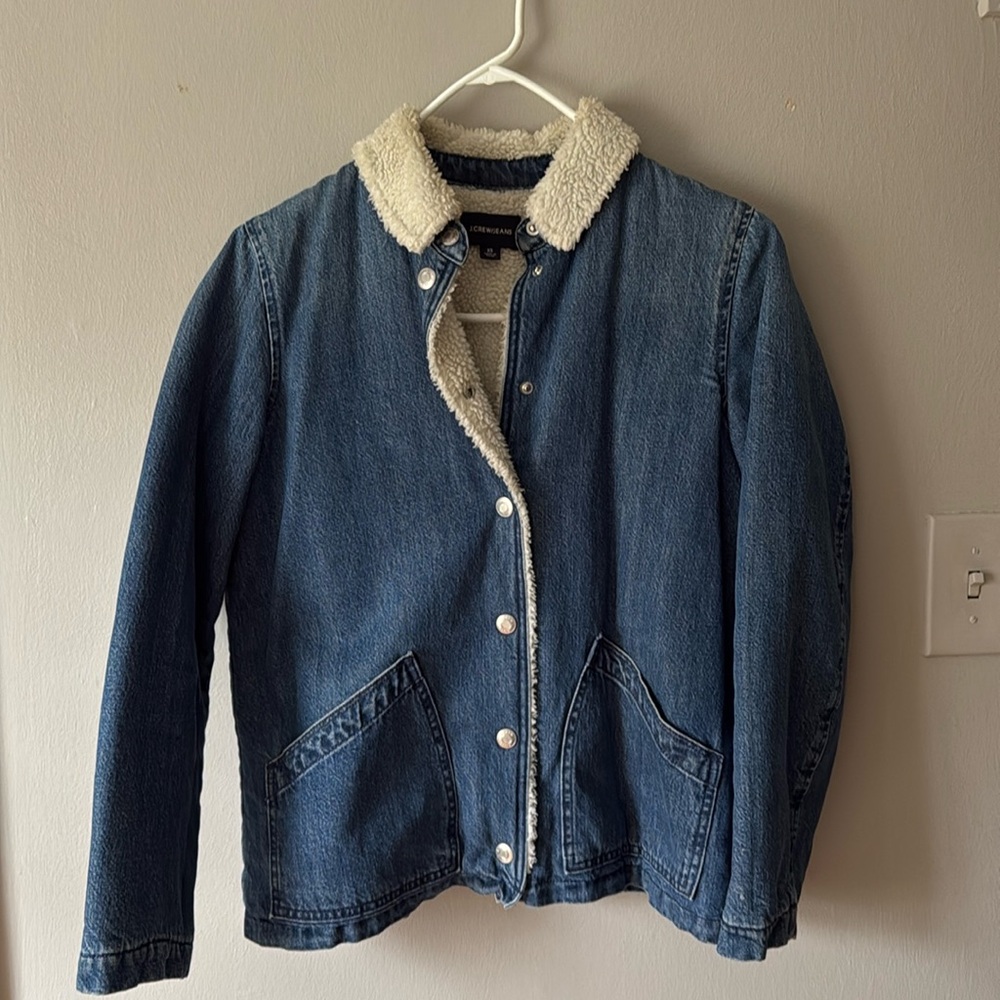 J.Crew Jean jacket with Sherpa lining